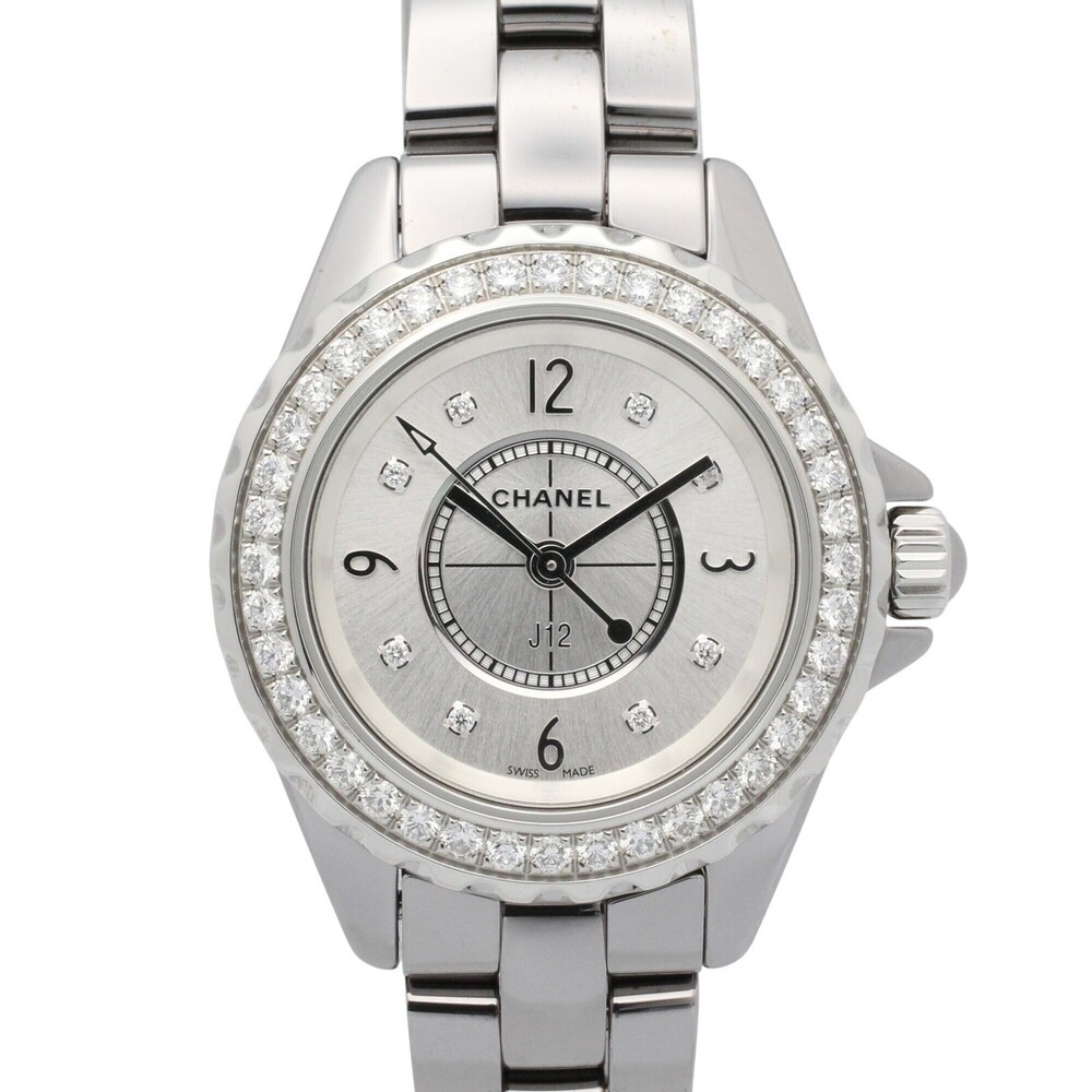 Chanel J12 Chromatic Diamond Bezel Watch, Titanium Ceramic, Diamond, Ladies, ...